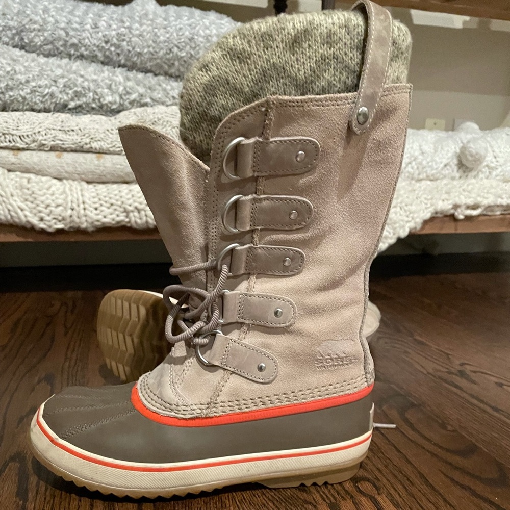 Sorel Joan of Arctic Knit Boots Fossil